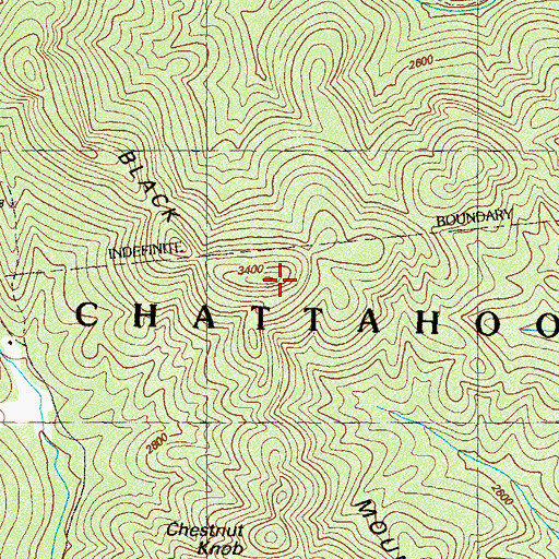 Topographic Map of Black Mountain, GA