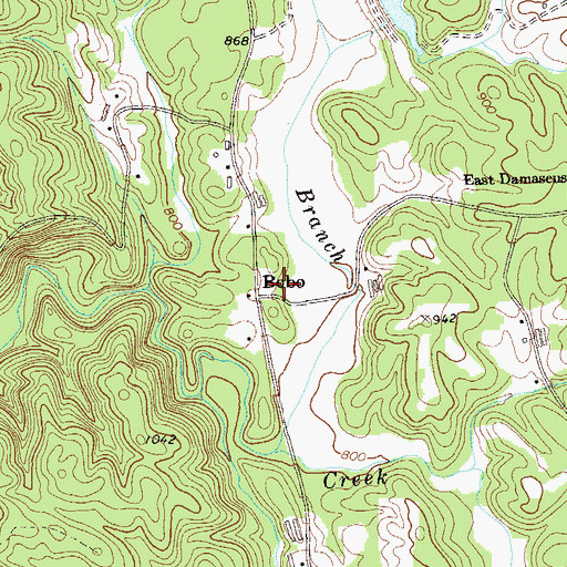 Topographic Map of Bobo, GA