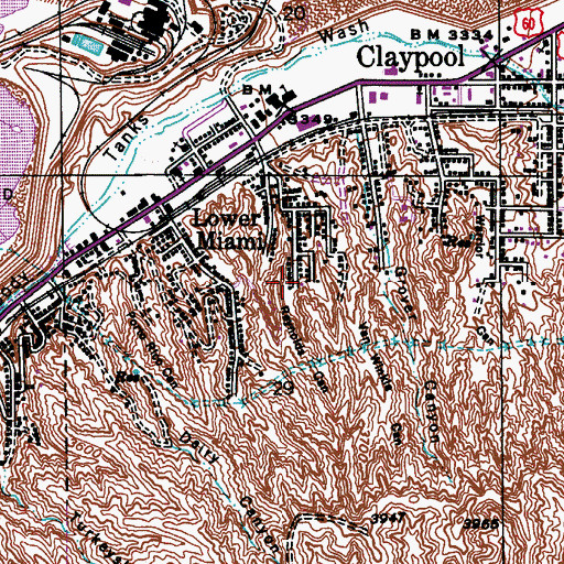 Topographic Map of Porto Rico Canyon, AZ