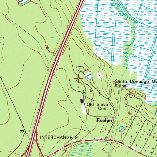 Topographic Map of Boys Estate, GA