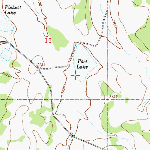 Topographic Map of Post Lake, AZ