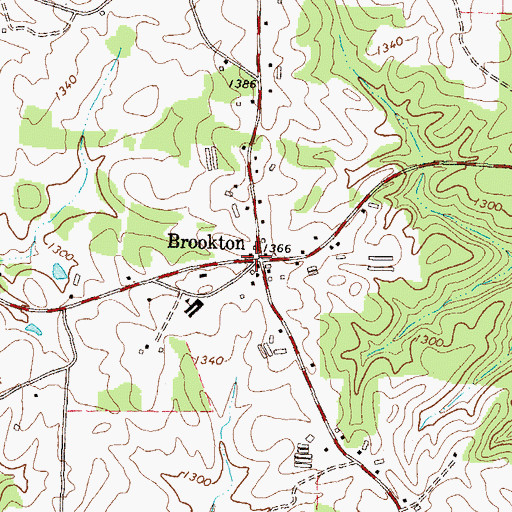 Topographic Map of Brookton, GA