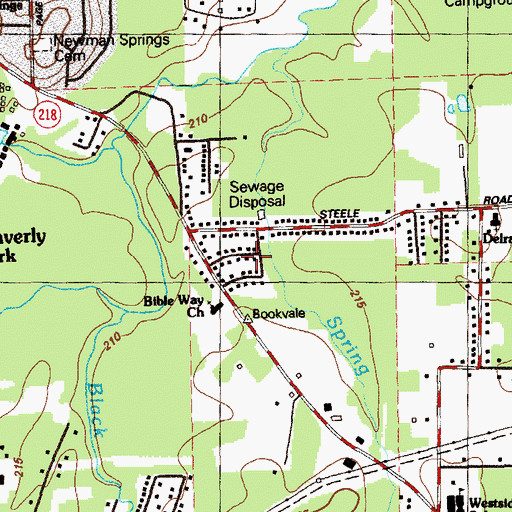 Topographic Map of Brookvale Estates, GA