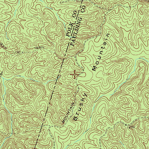 Topographic Map of Brushy Mountain, GA
