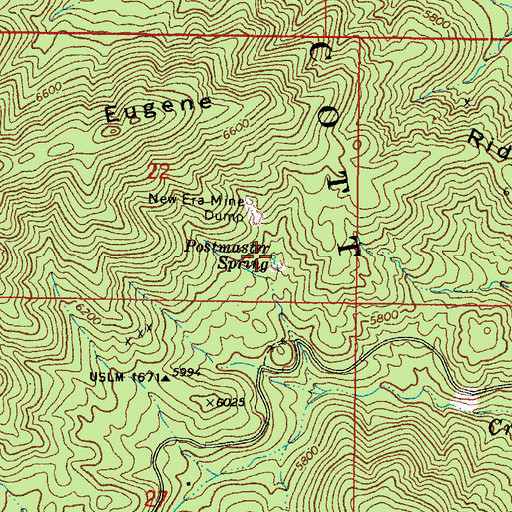 Topographic Map of Postmaster Spring, AZ