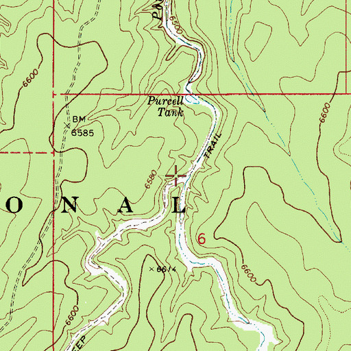 Topographic Map of Potato Field Draw, AZ