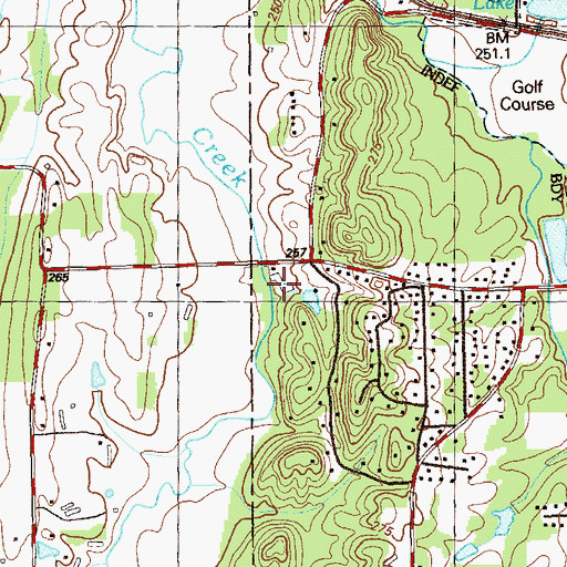 Topographic Map of Callaway Mill, GA
