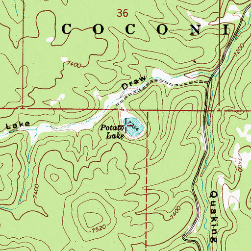 Topographic Map of Potato Lake, AZ
