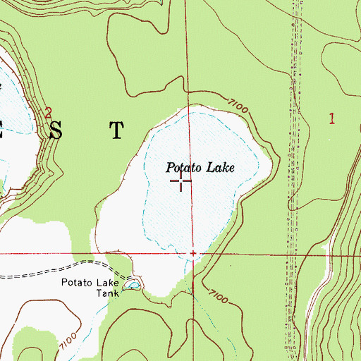 Topographic Map of Potato Lake, AZ