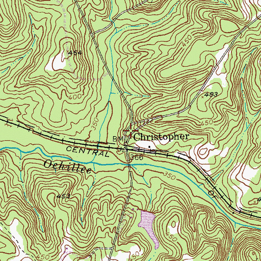Topographic Map of Christopher, GA