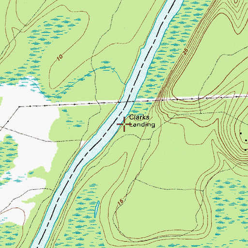 Topographic Map of Clarks Landing, GA