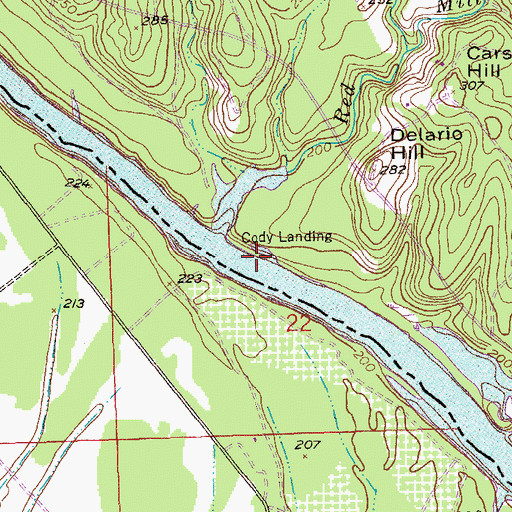 Topographic Map of Cody Landing, GA