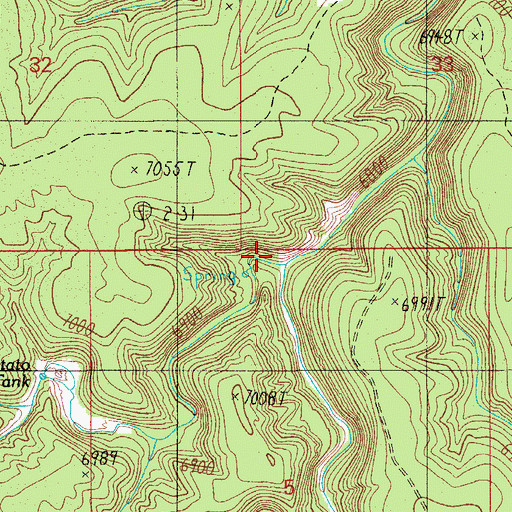 Topographic Map of Potato Patch Draw, AZ