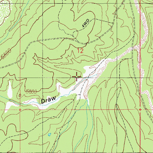 Topographic Map of Potato Patch Draw, AZ