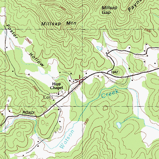 Topographic Map of Colwell, GA