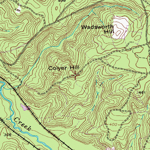 Topographic Map of Colyer Hill, GA