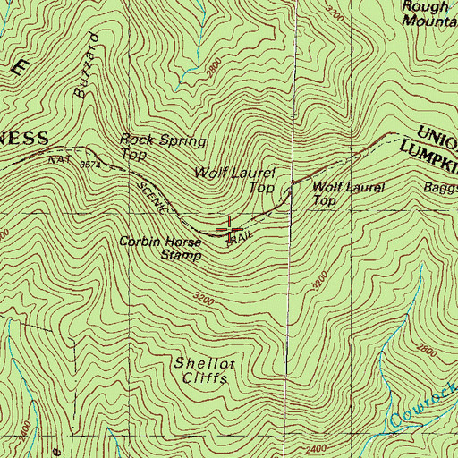 Topographic Map of Corbin Horse Stamp, GA