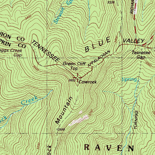 Topographic Map of Cowrock, GA