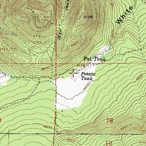 Topographic Map of Potato Tank, AZ