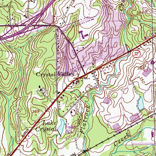 Topographic Map of Crystal Valley, GA