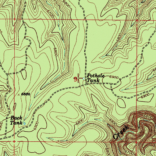 Topographic Map of Pothole Tank, AZ
