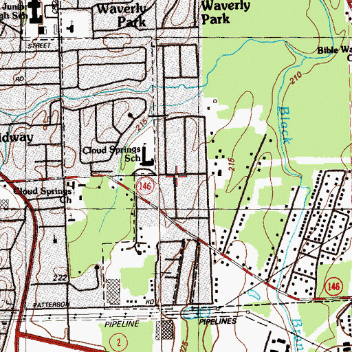 Topographic Map of Dallondale, GA
