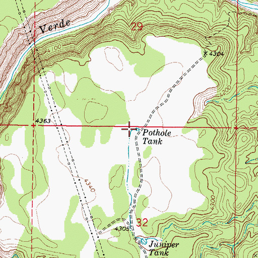 Topographic Map of Pothole Tank, AZ