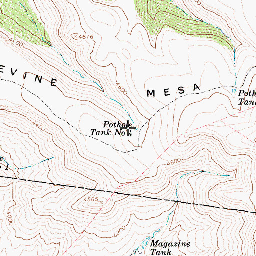 Topographic Map of Pothole Tank Number Four, AZ