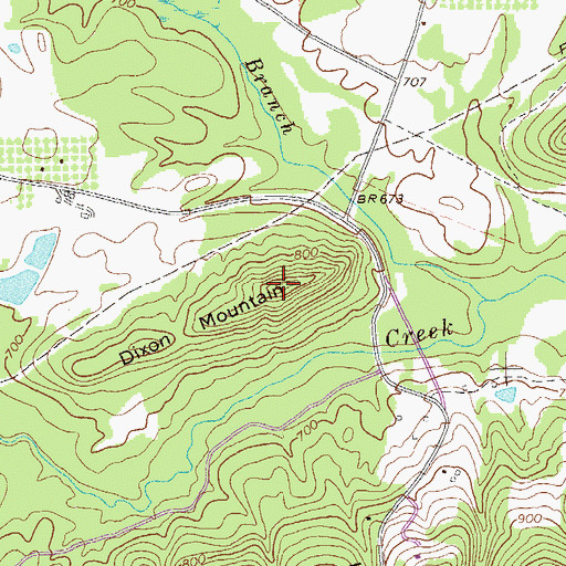 Topographic Map of Dixon Mountain, GA