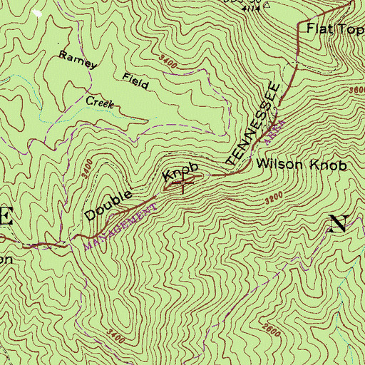Topographic Map of Double Knob, GA