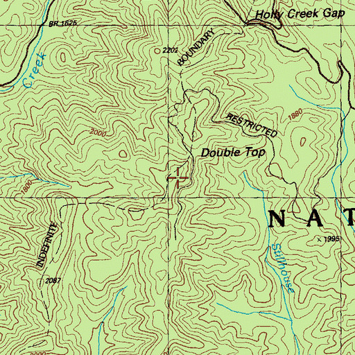Topographic Map of Double Top, GA