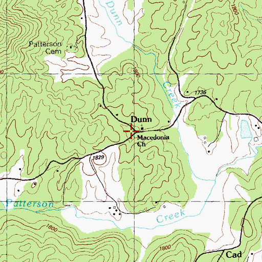 Topographic Map of Dunn, GA