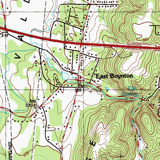 Topographic Map of East Boynton, GA