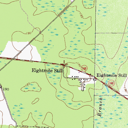 Topographic Map of Eightmile Still, GA