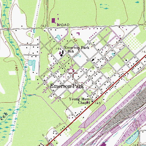 Topographic Map of Emerson Park, GA