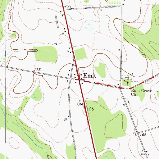 Topographic Map of Emit, GA