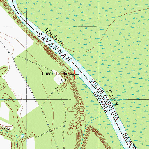 Topographic Map of Eneck Landing, GA