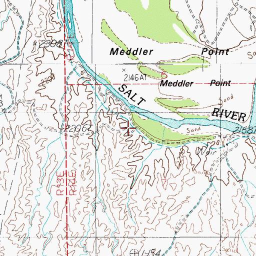 Topographic Map of Power Canal, AZ