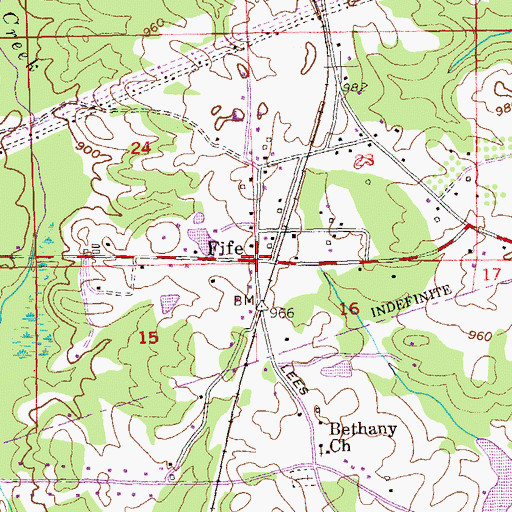 Topographic Map of Fife, GA