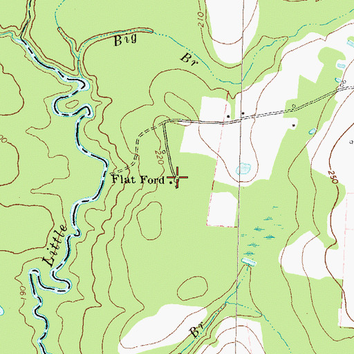 Topographic Map of Flat Ford, GA
