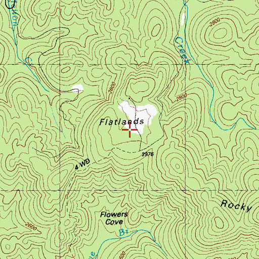Topographic Map of Flatlands, GA