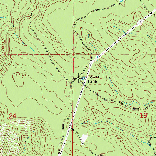 Topographic Map of Power Tank, AZ