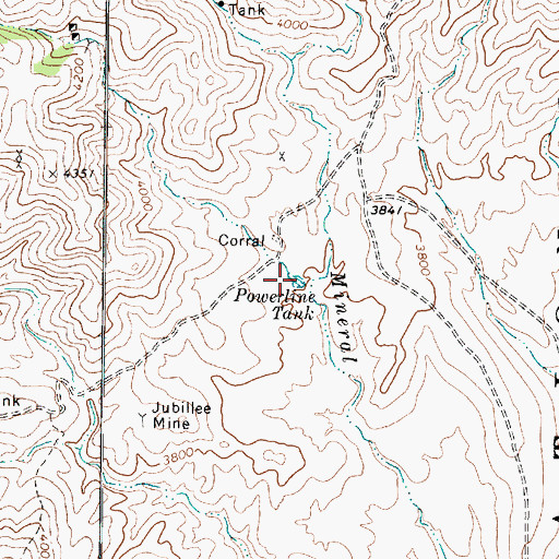 Topographic Map of Powerline Tank, AZ