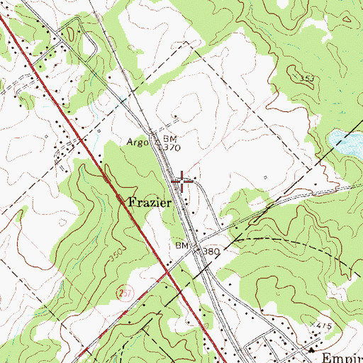 Topographic Map of Frazier, GA