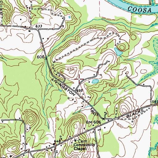 Topographic Map of Friendship, GA