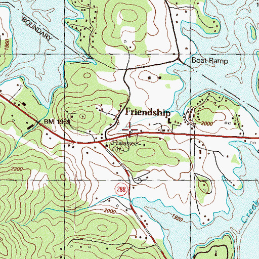 Topographic Map of Friendship, GA