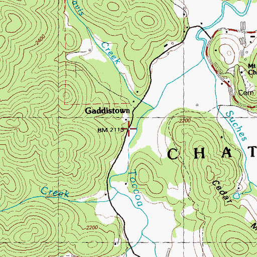 Topographic Map of Gaddistown, GA