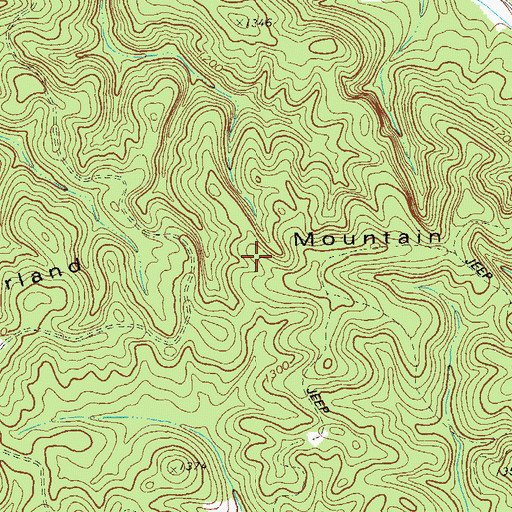 Topographic Map of Garland Mountain, GA