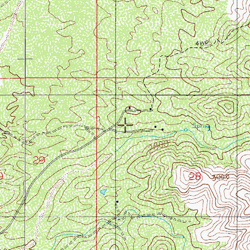 Topographic Map of Cottonwood Canyon, AZ