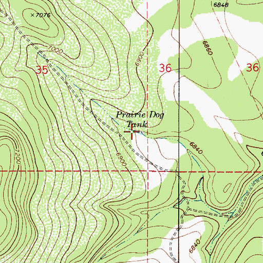 Topographic Map of Prairie Dog Tank, AZ